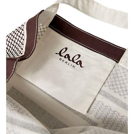 Toteväska i kanvas Maja - Heritage Stripe Brun