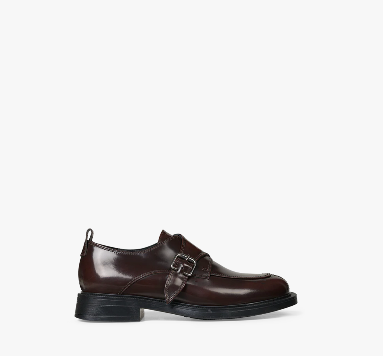 Loafers med spänne, Marron Brown