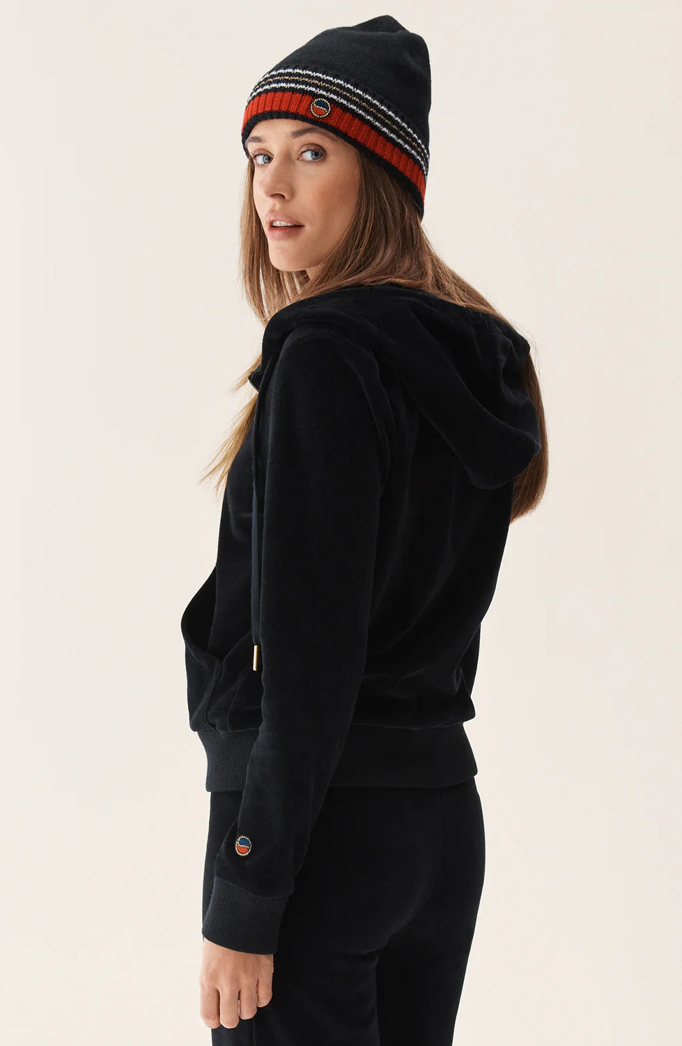 Amanda Hood Jacket, Black Velour.