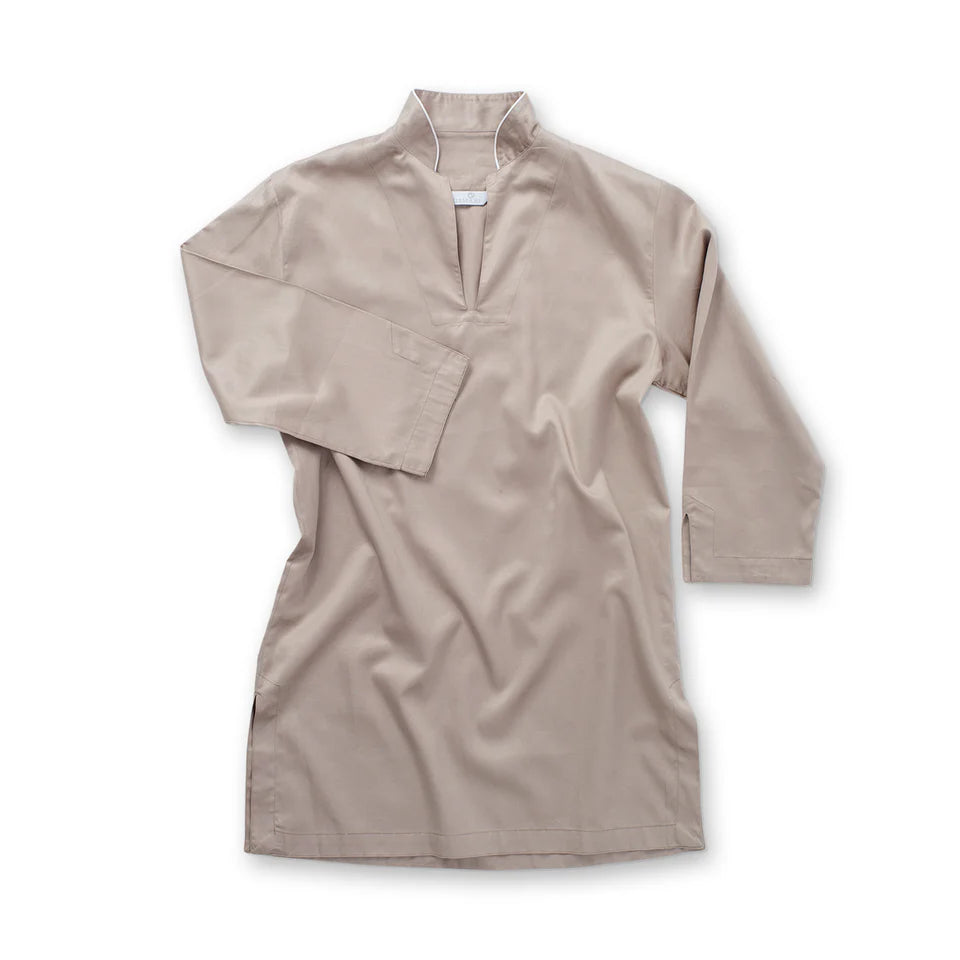 Anna Natskjorte, Lys Beige/grå