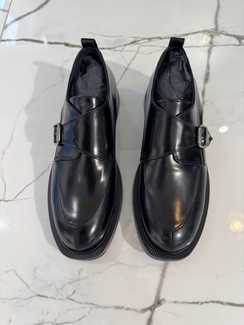 Loafers med spænde, Sort