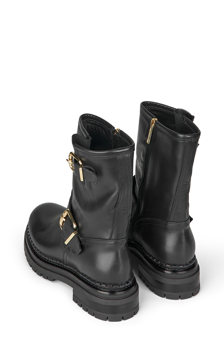 2 Spänne Stövlar Silver, Svarta