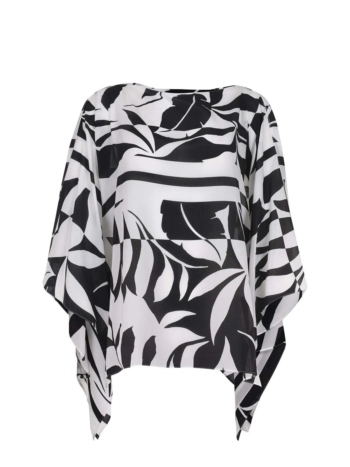 Tambuto Silk Blouse, Black White