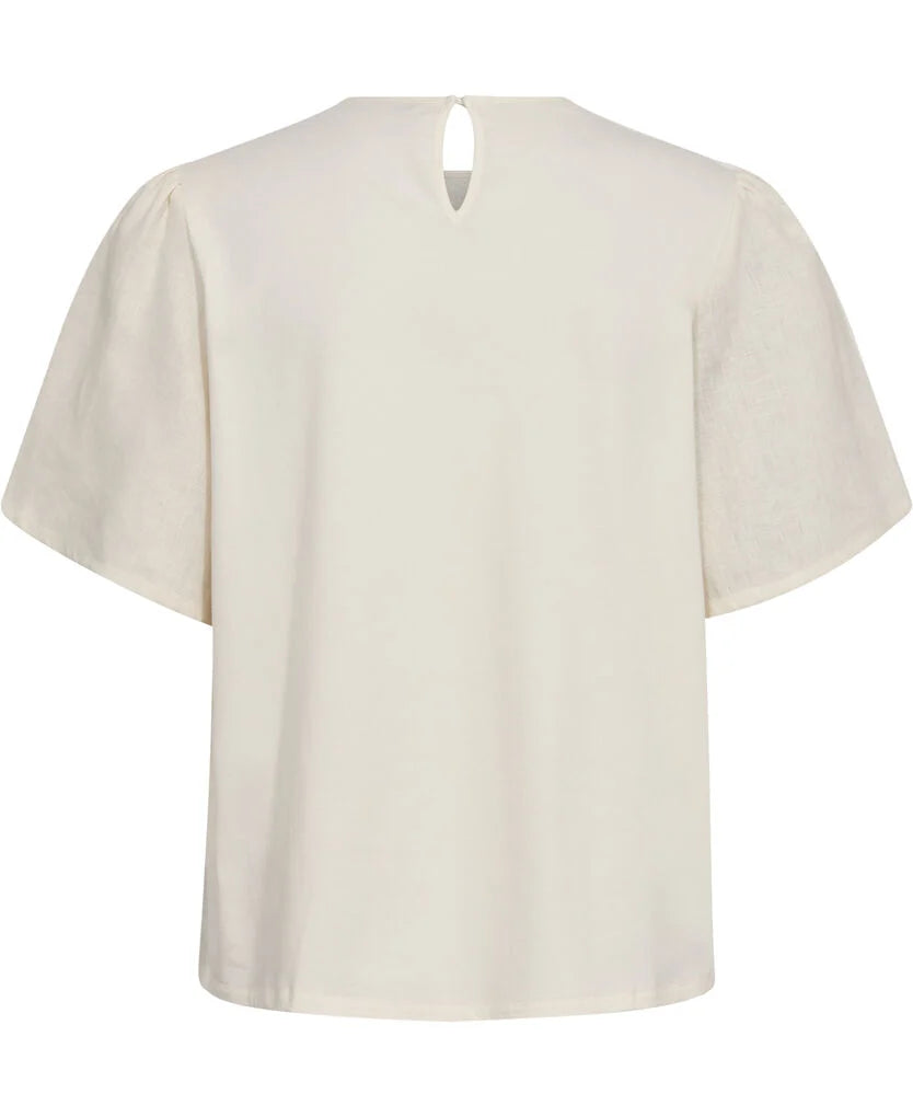 Bacino Top With embroideries, Ecrü