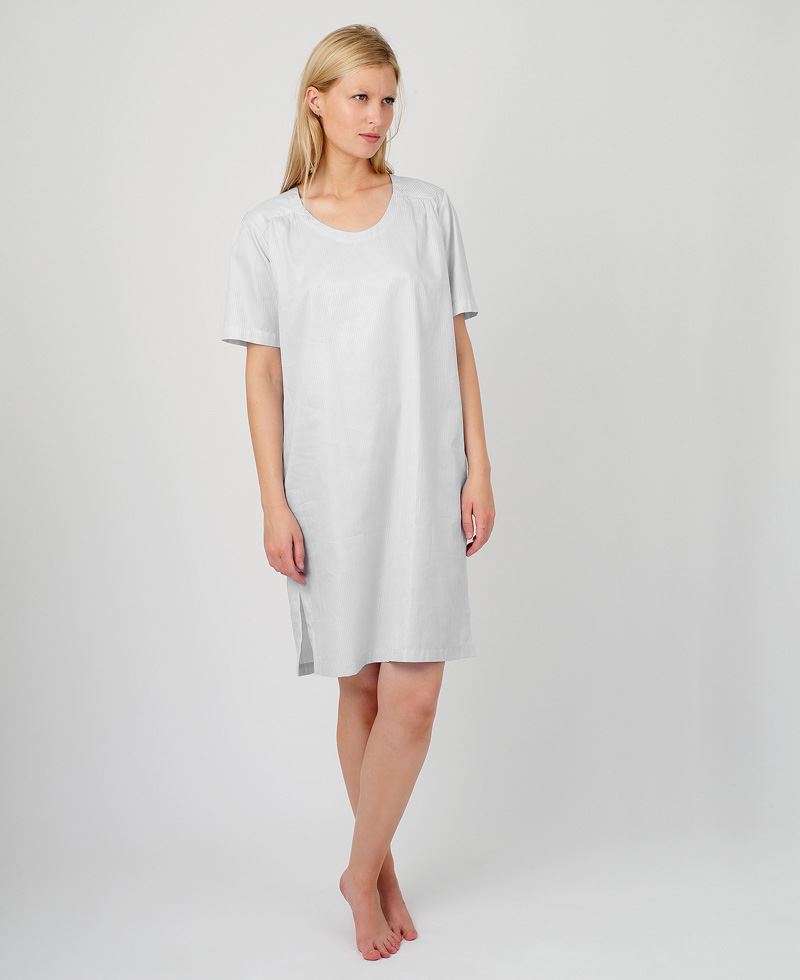 Bolette Nightdress, Blue Stripe.