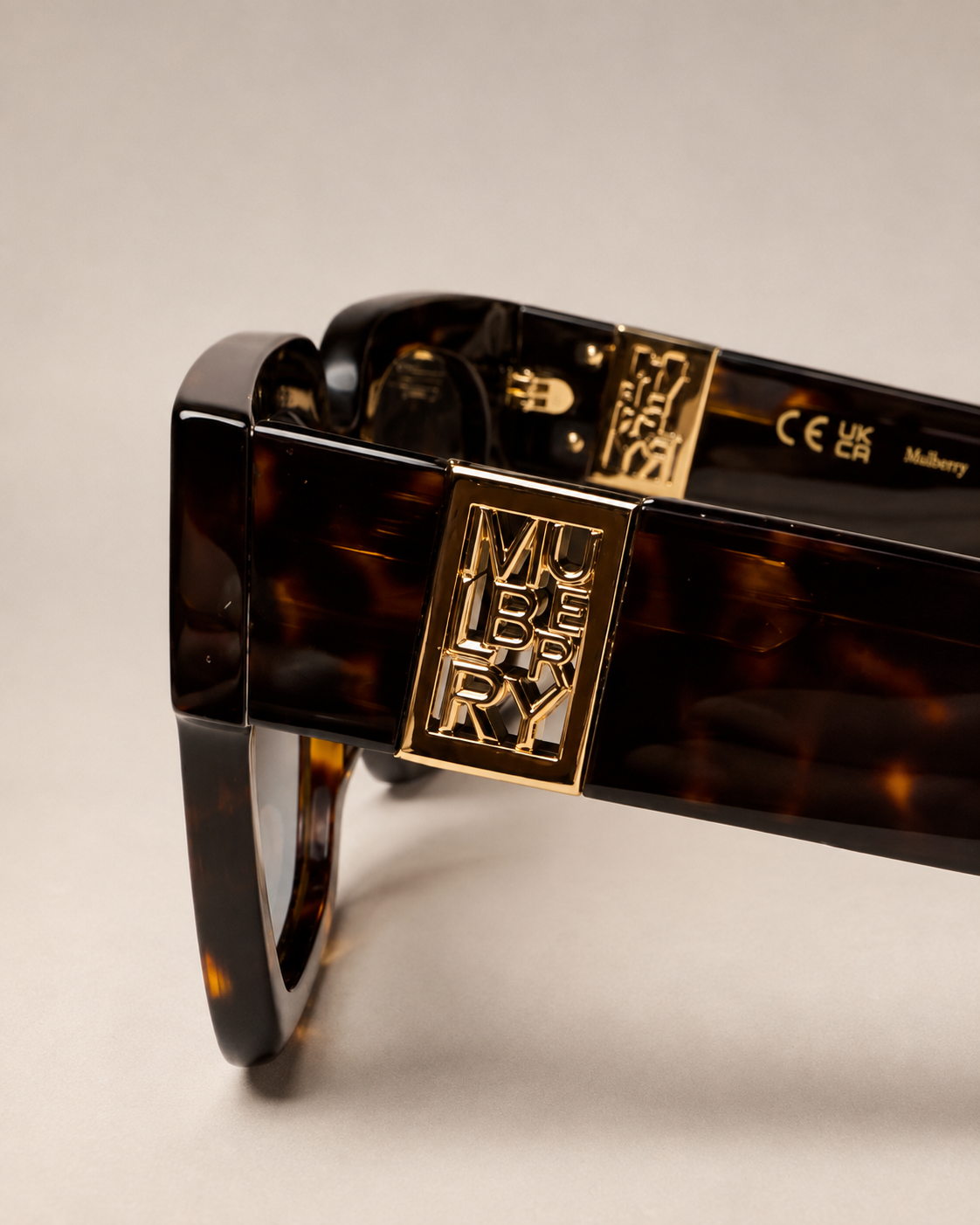 Square Logo Sunglasses, Tortoise Bio Acetate
