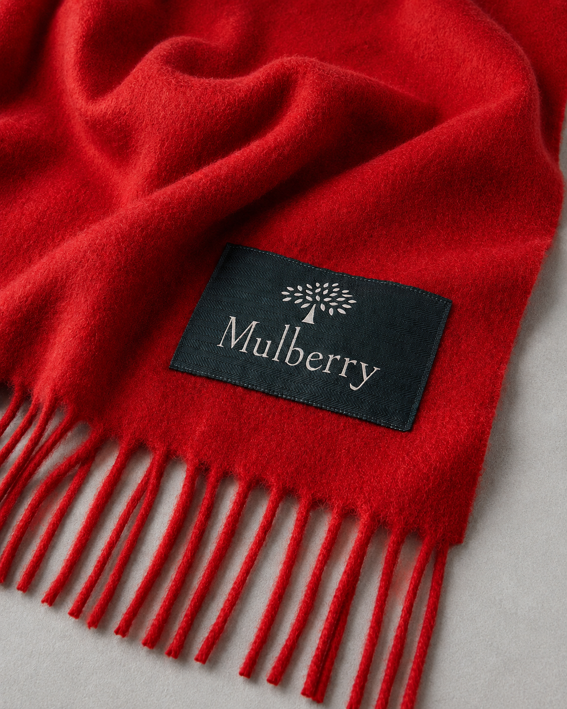 Solid Scarf, Merino Wool - Lancaster Red