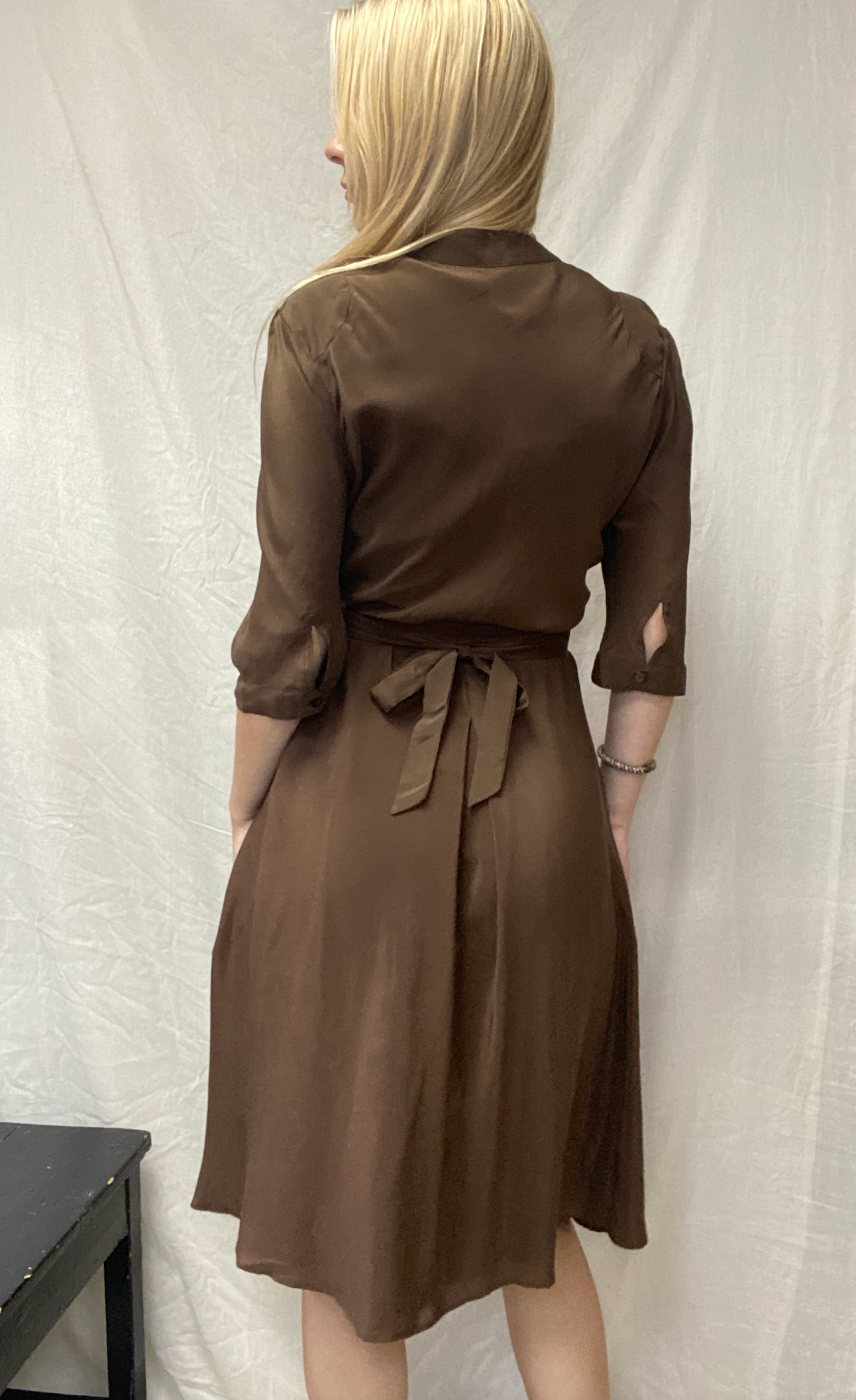 Sewing Wrap Dress, Coco Brown