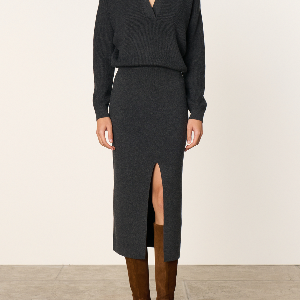 Vanessa Bruno - Eliette Knitted Dress, Anthracite