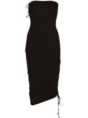 Fatal Draping Dress, Black