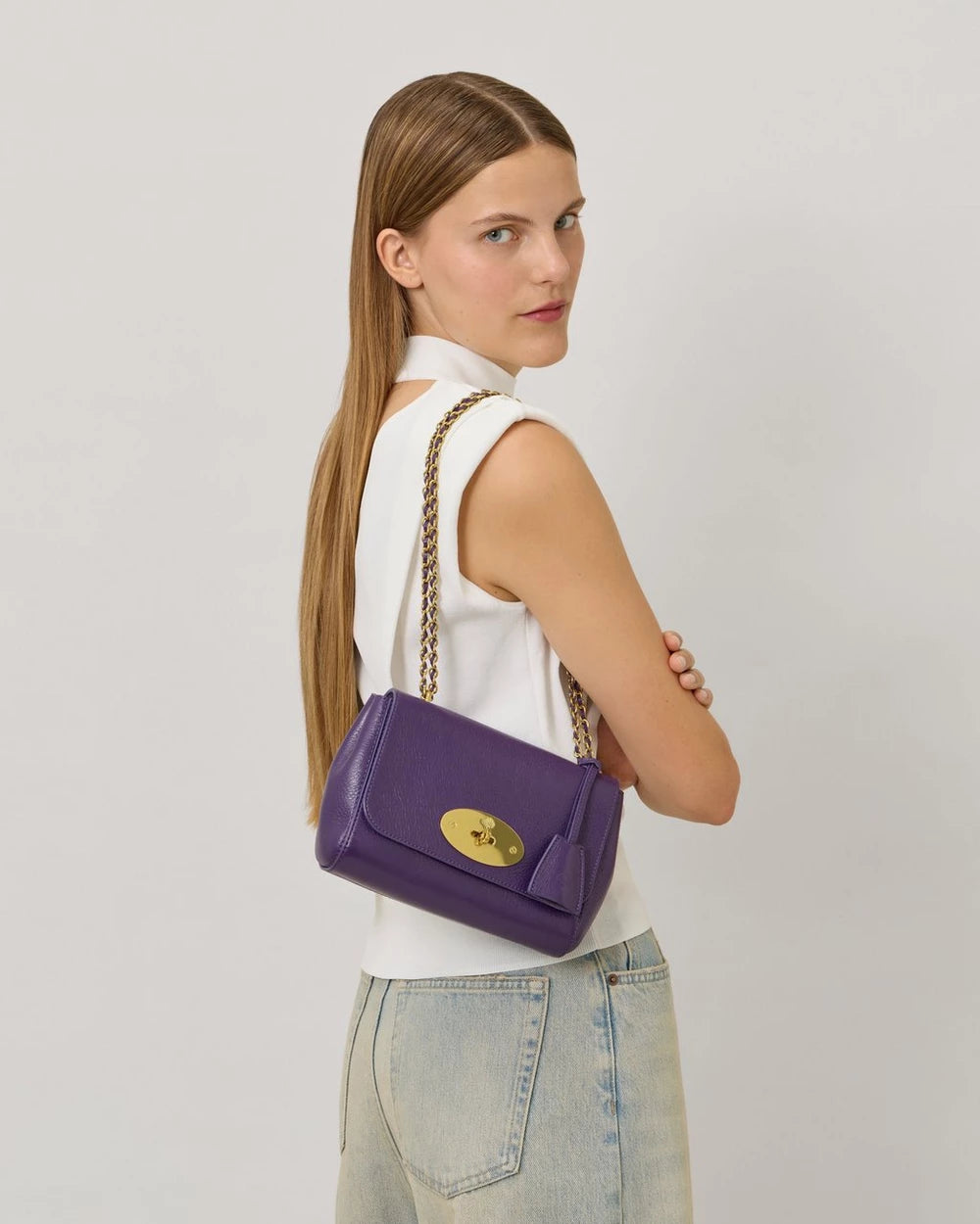 Lily Amethyst Högglans Läder