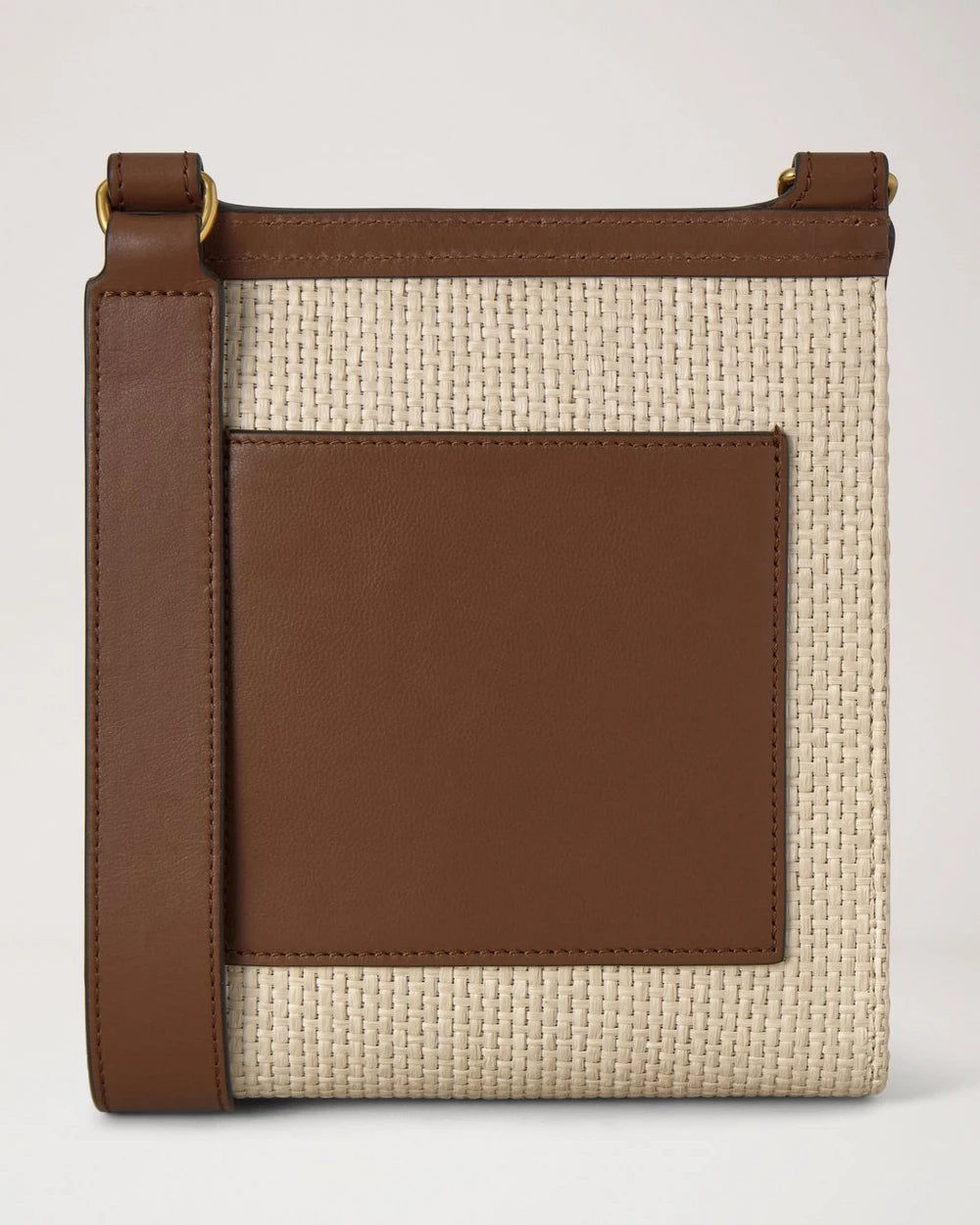Small Antony Leather Strap, Ecrü - Bright Oak