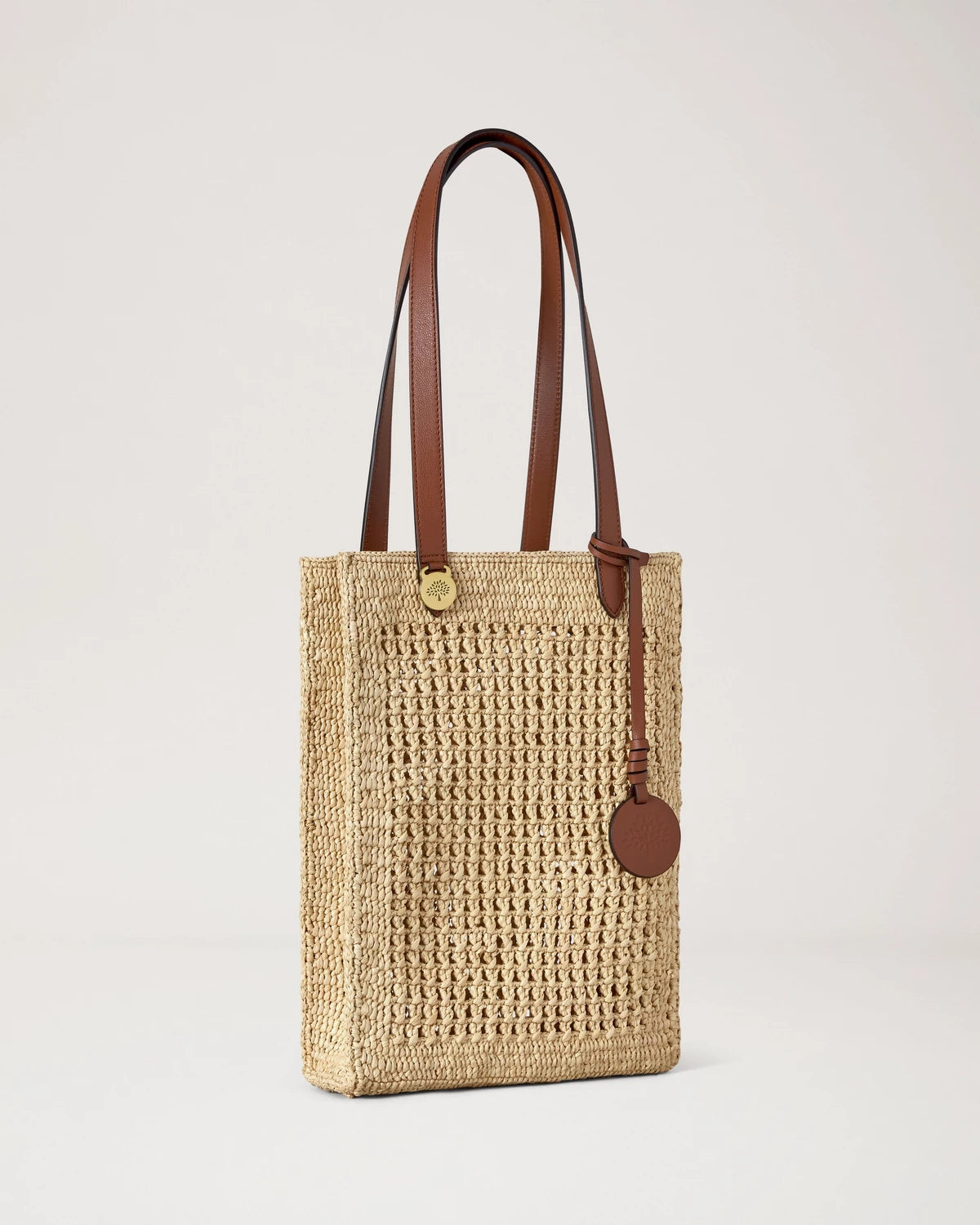 Small Crochet Tote, Natural