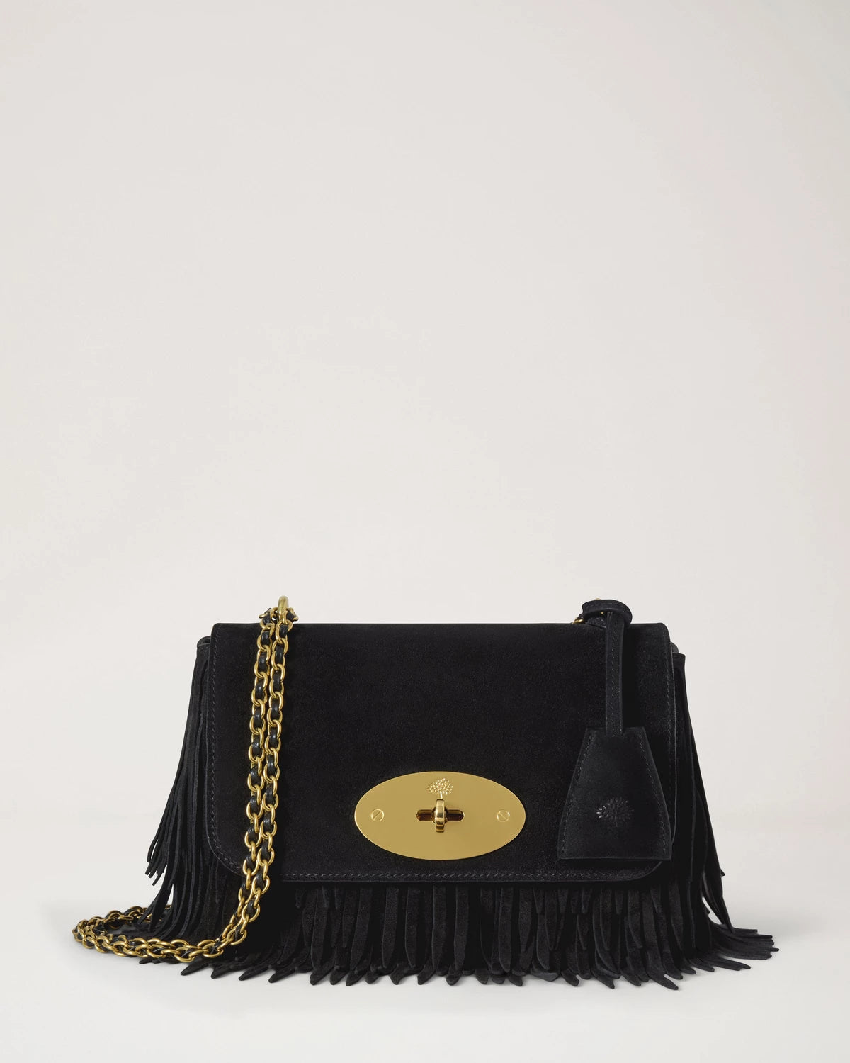 Lily Suede Fringe, Black