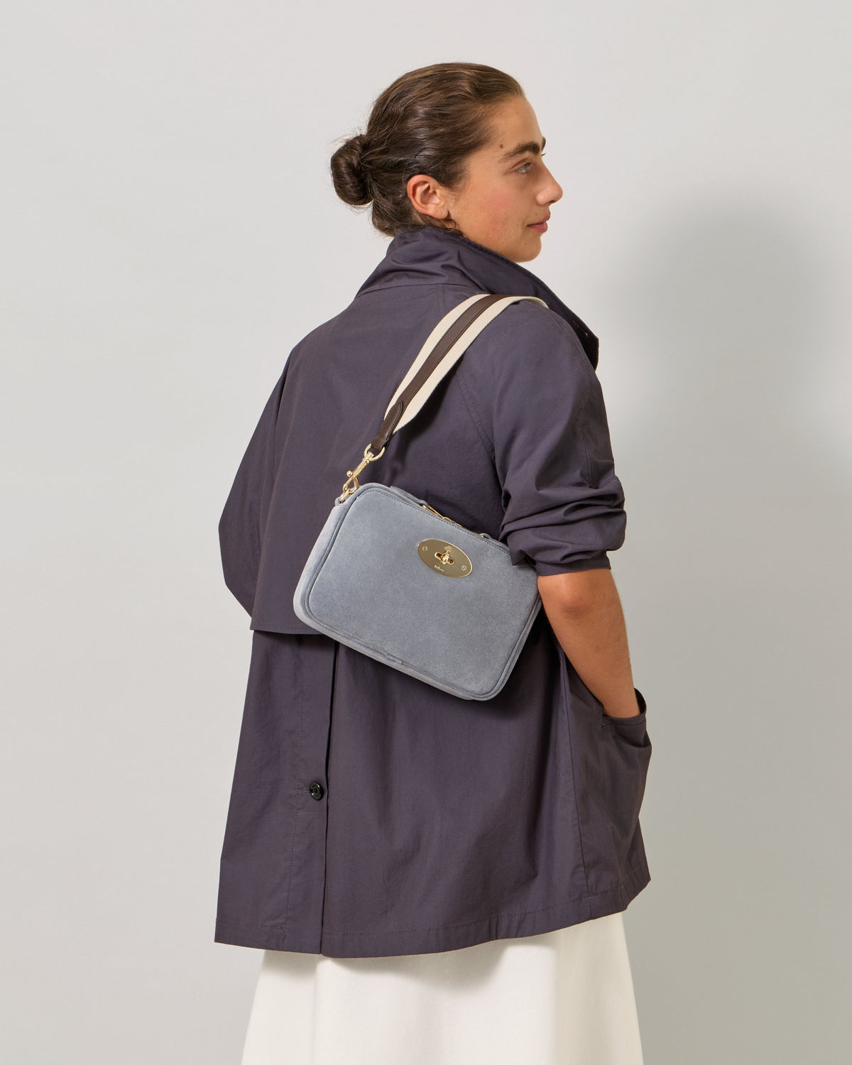 Darley Camera Bag Suede, Foggy Grey