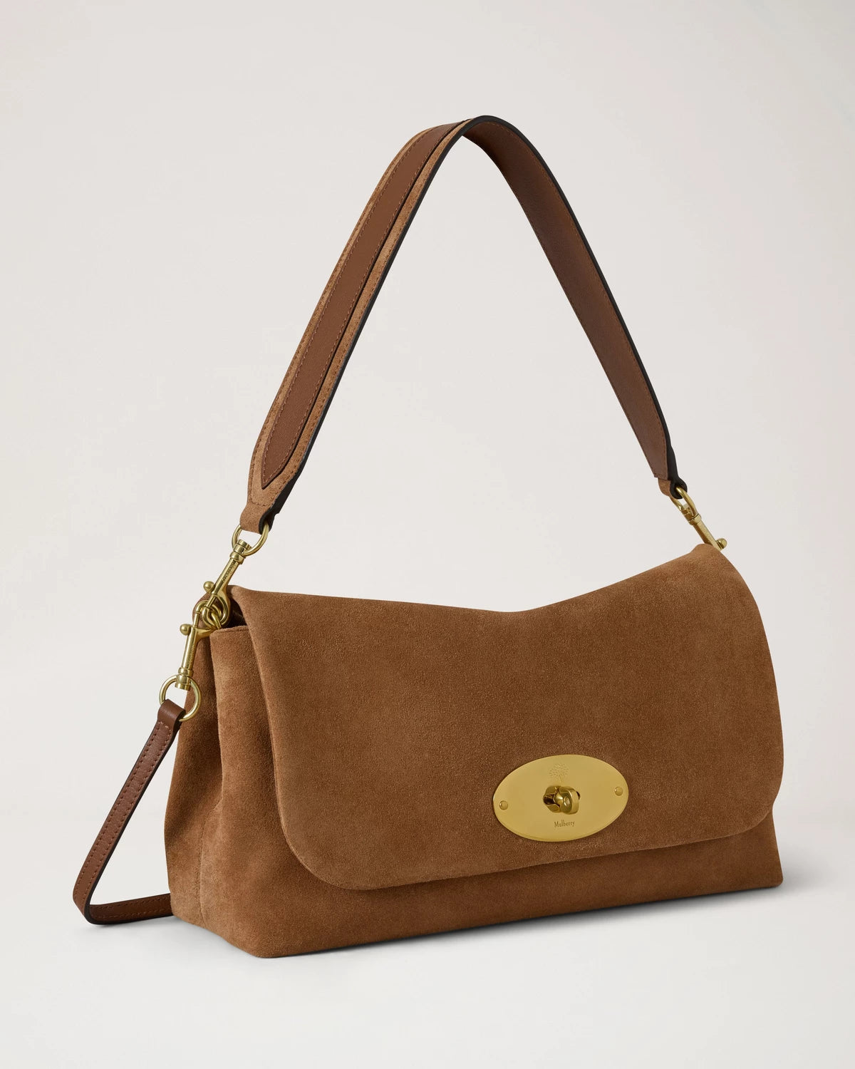 Delilah Flap Bag Wildleder, Vintage Eiche