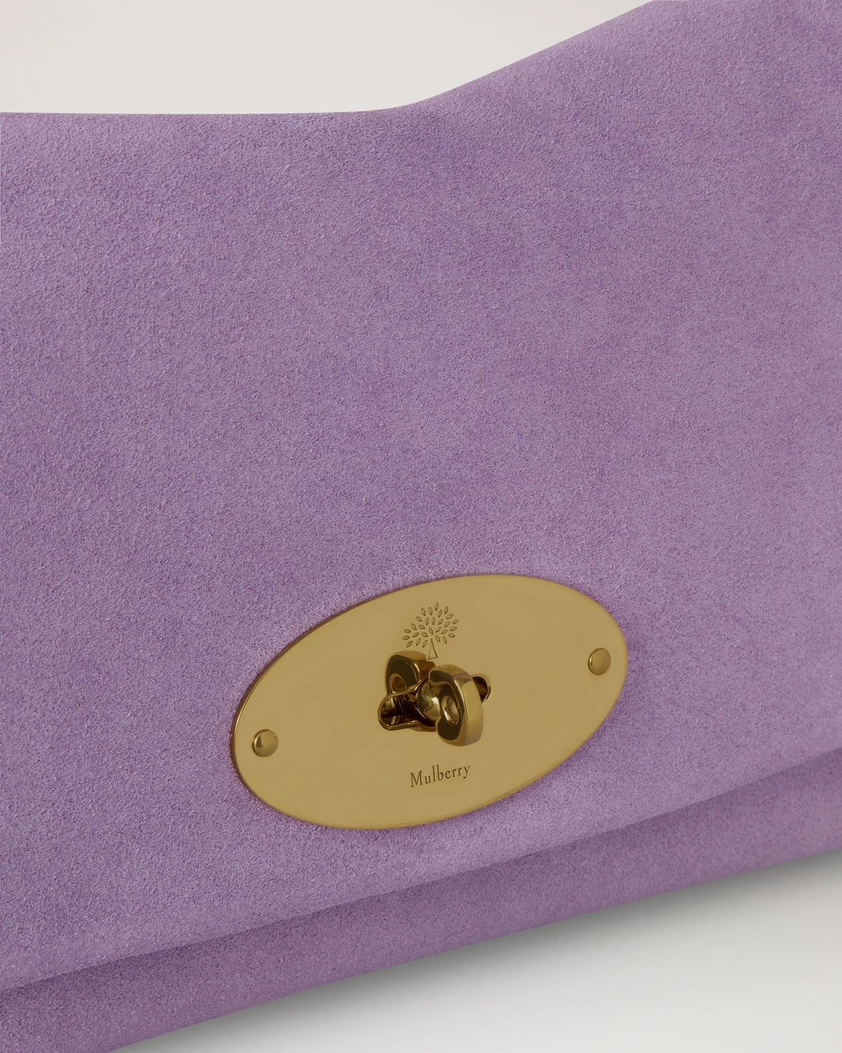 Delilah Flap Suede Bag, Lilac Haze