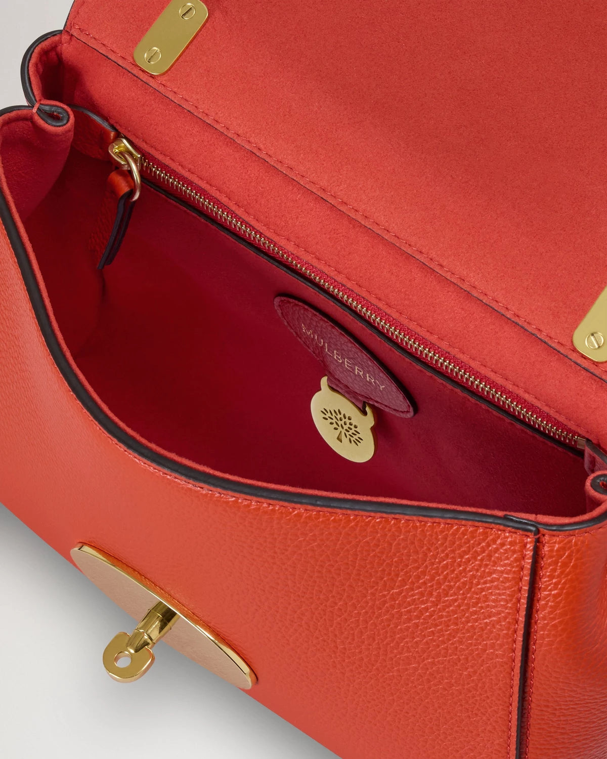 Lily Handbag, Coral Orange