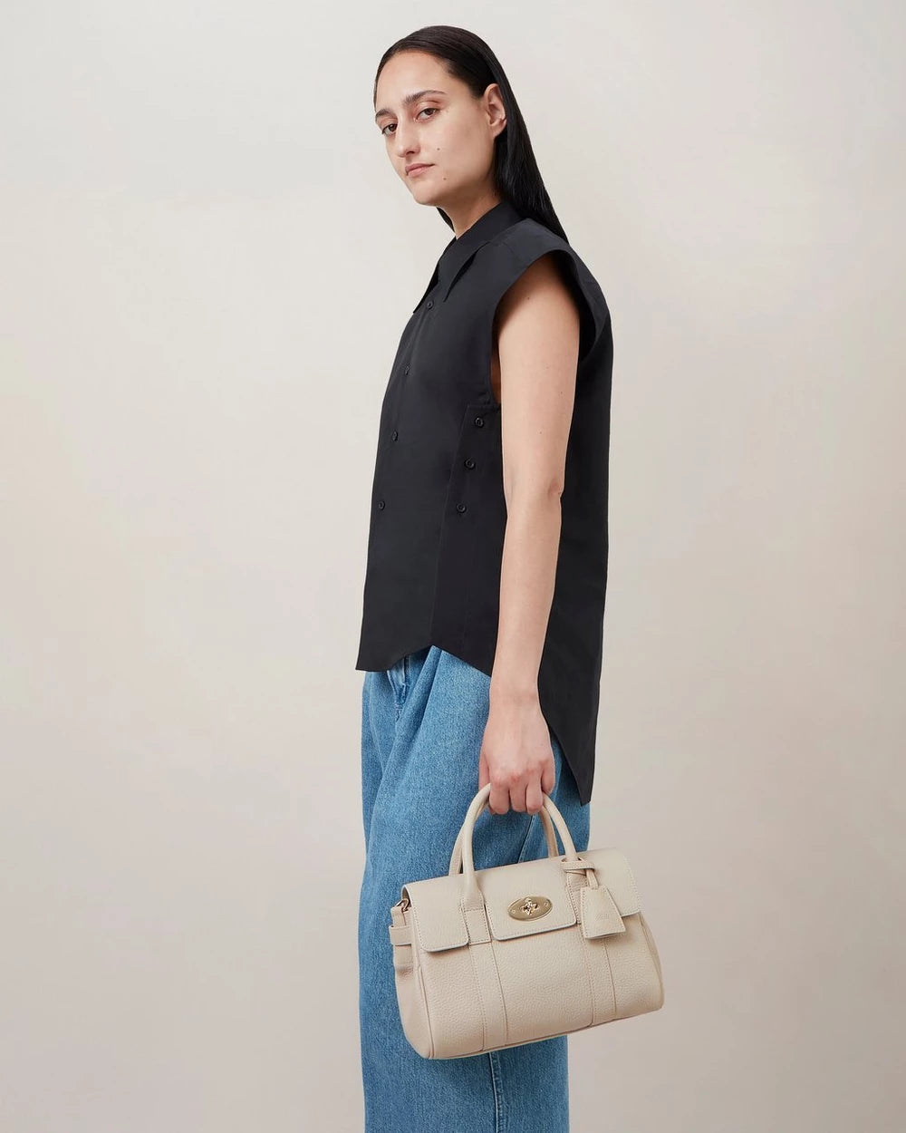 Small Bayswater Satchelbag, Chalk