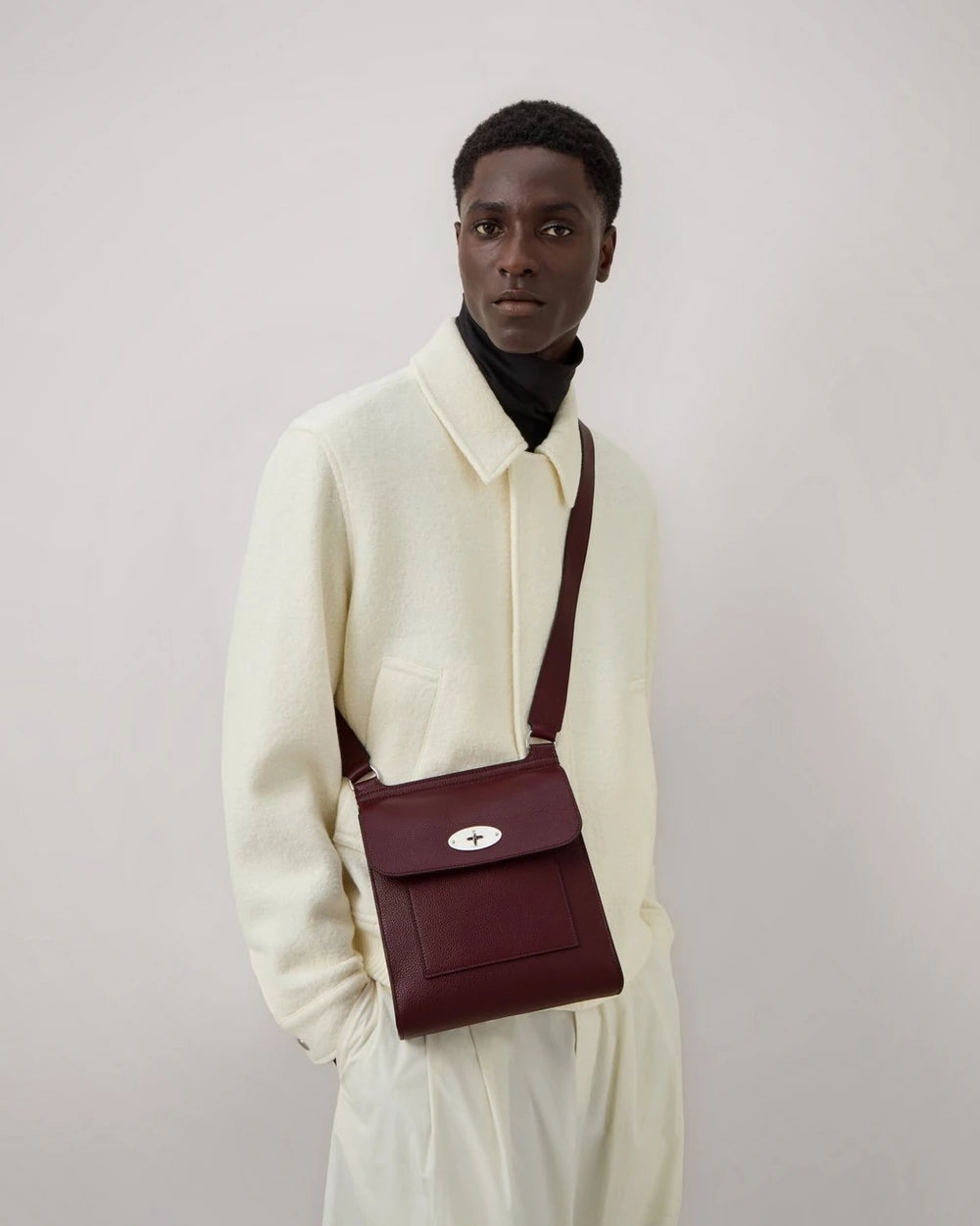 Antony With Leather Strap, Black Cherry