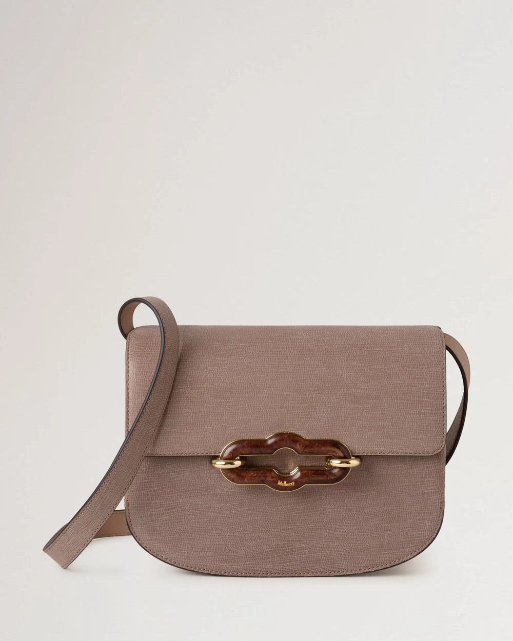 Pimlico Satchel, Birch Wood Foilded Suede