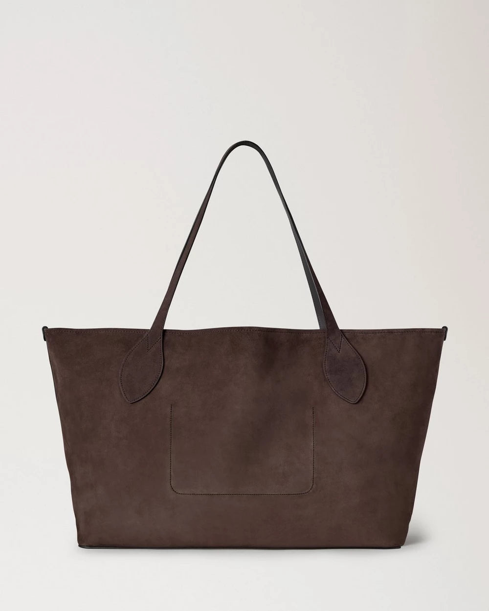 Übergroße Wildleder-Baumtasche, Schokoladenbraun