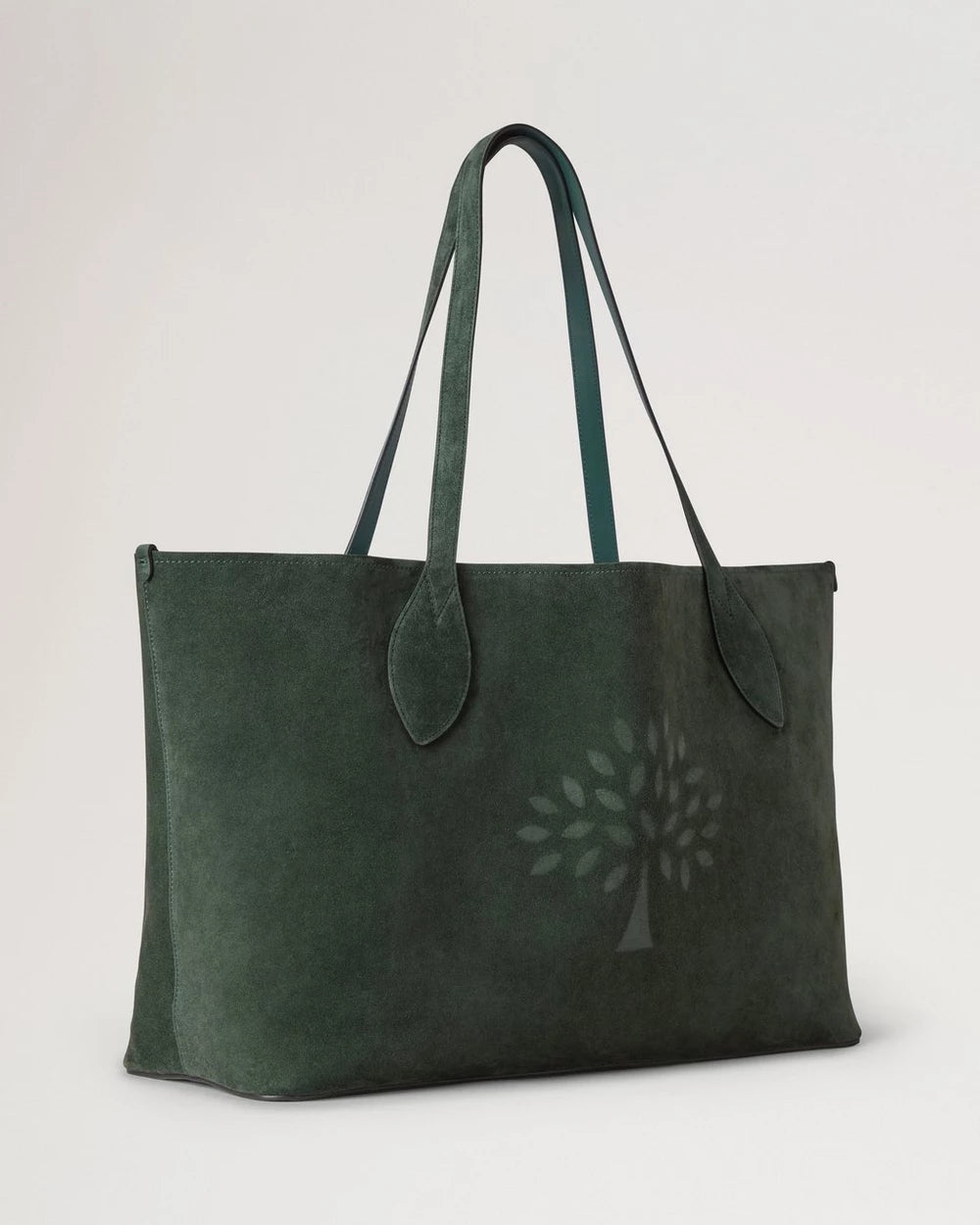 Oversized Suede Tote, Mulberry Green