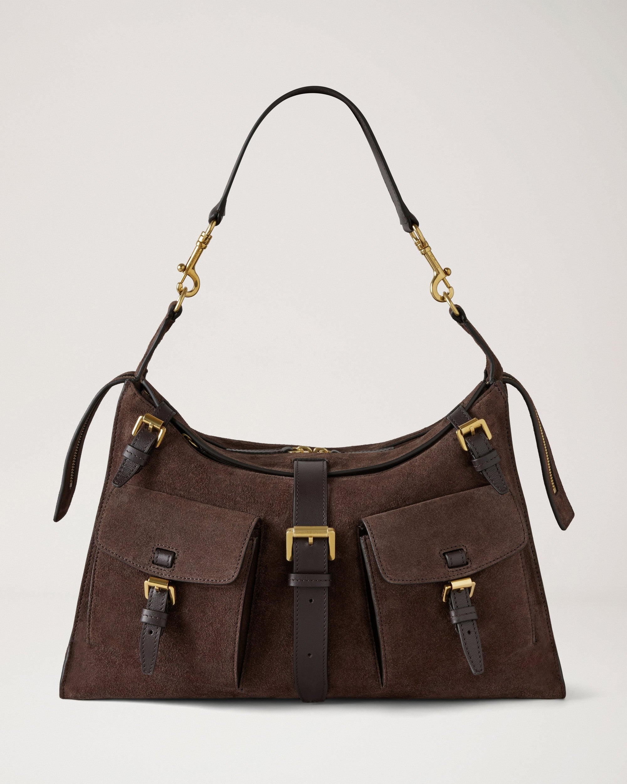 Roxanne Shoulderbag Suede, Chocolate