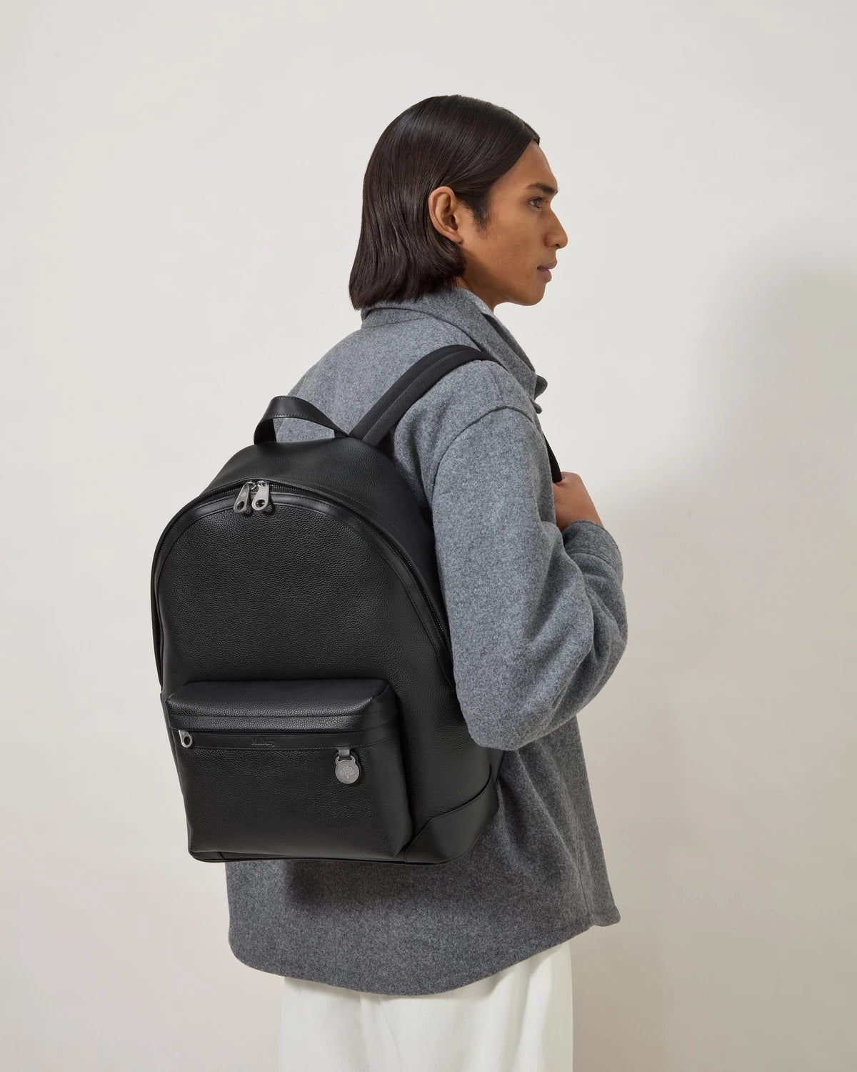 Heritage-Rucksack mit Reißverschluss, Schwarz