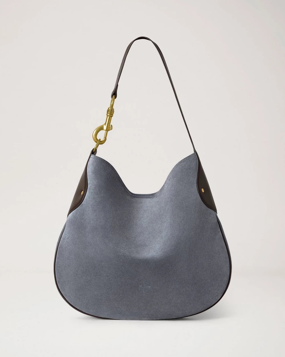 Hackney Shoulderbag in Suede, Foggy Grey
