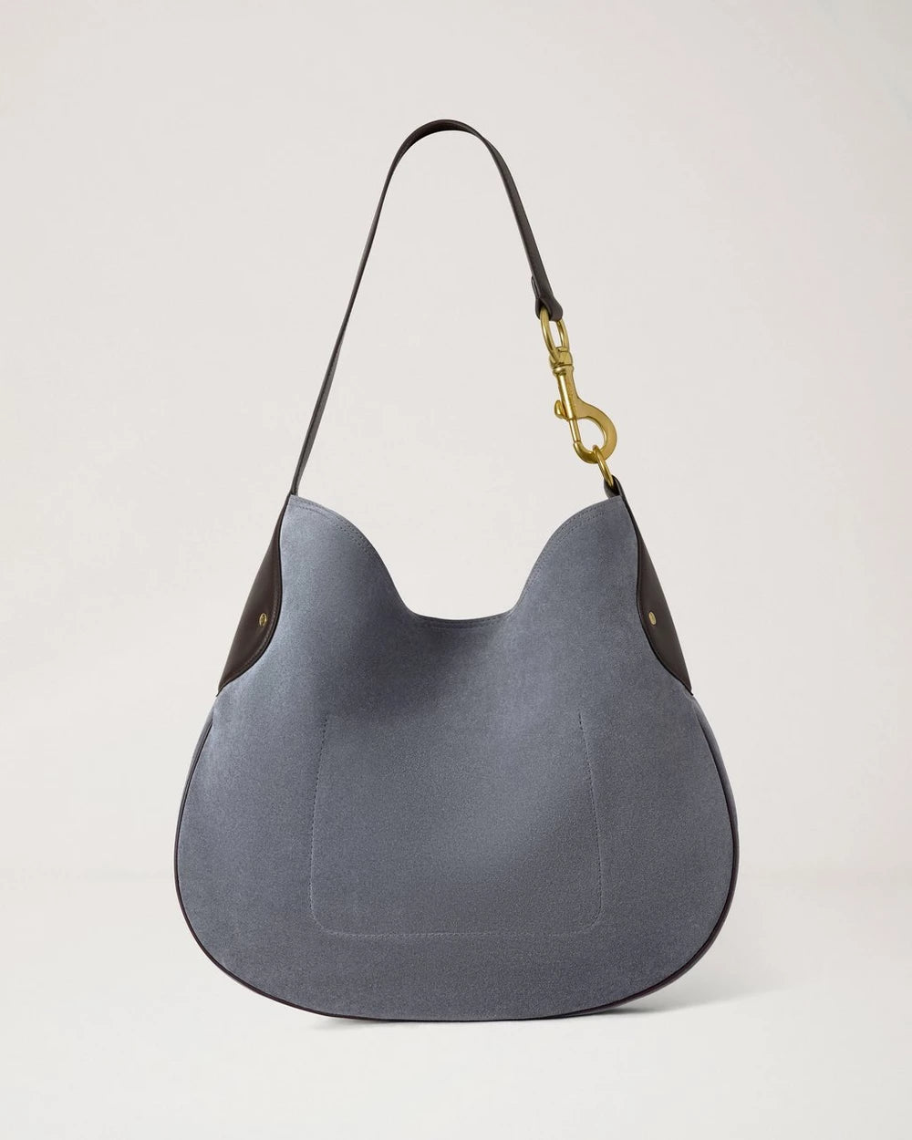 Hackney Shoulderbag in Suede, Foggy Grey