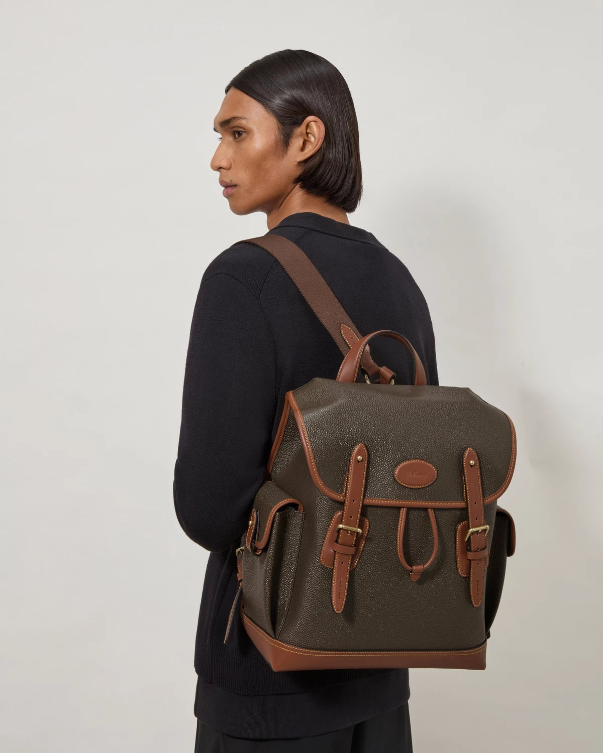 Heritage Rucksack Eco Scotchgrain, Mole-Cognac