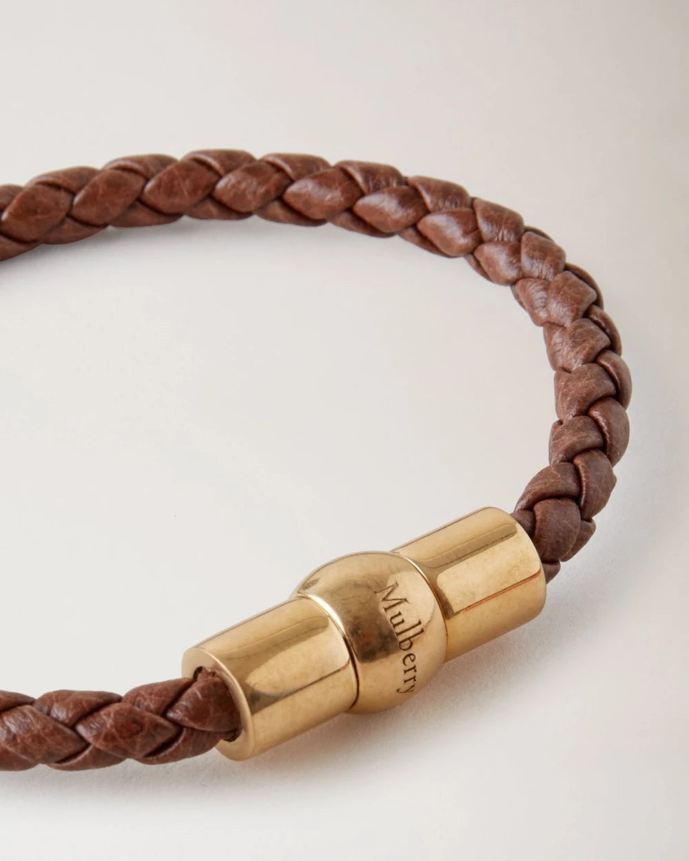 Iris Unisex Woven Leather Bracelet, Oak