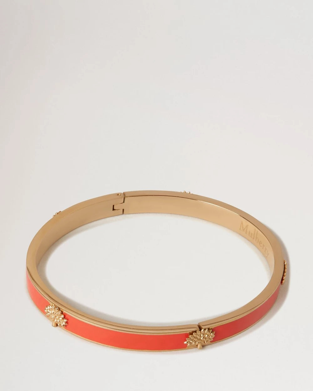 Mulberry Tree Enamel Bracelet, Coral Orange