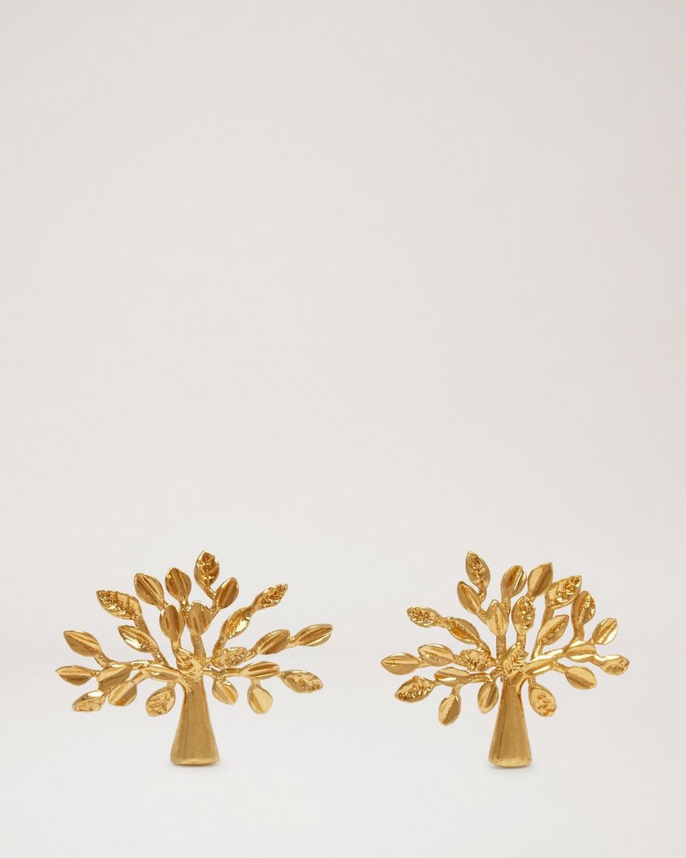 Tree Earrings, Brass