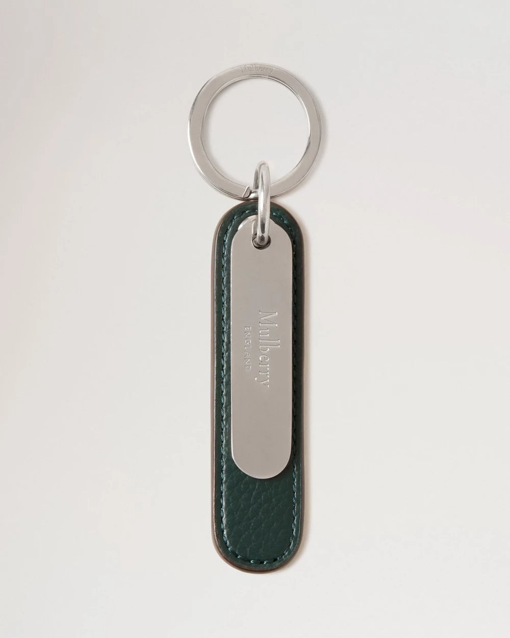 Heritage Leather Keyring, Mulberry Green