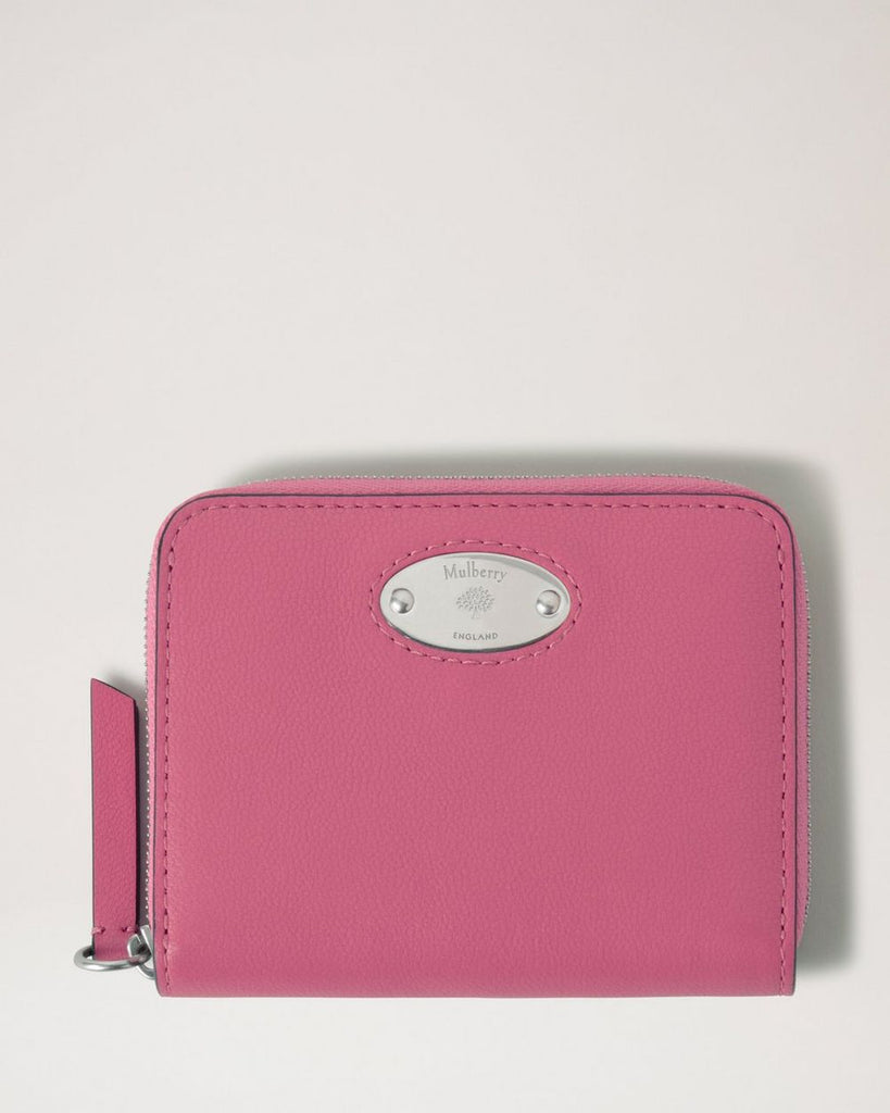 Martina Tweed Small Zip Around Purse Grey/Purple Check | Kilkenny Design