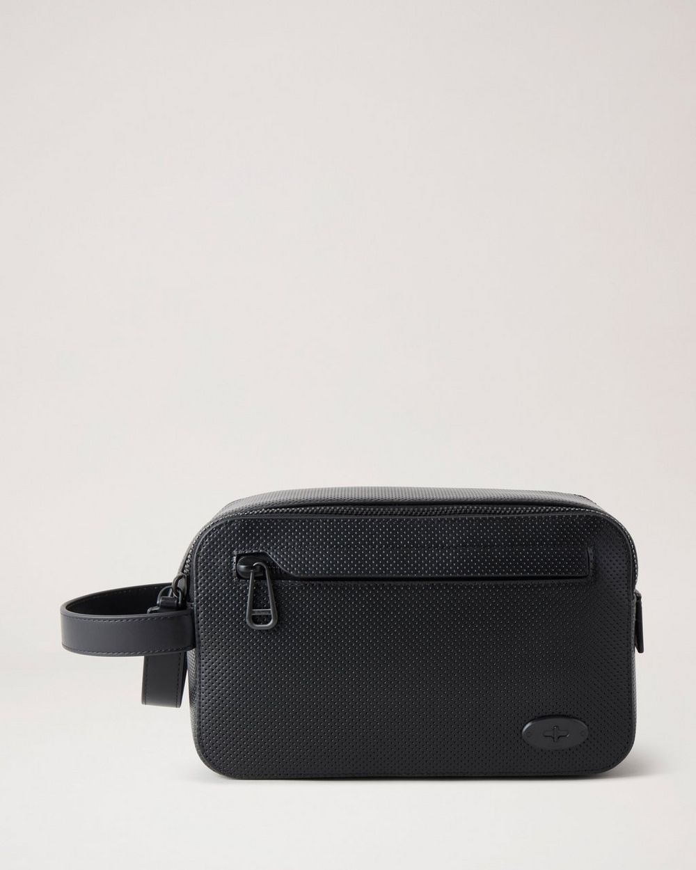 Double Zip Wash Case Perforated, Black