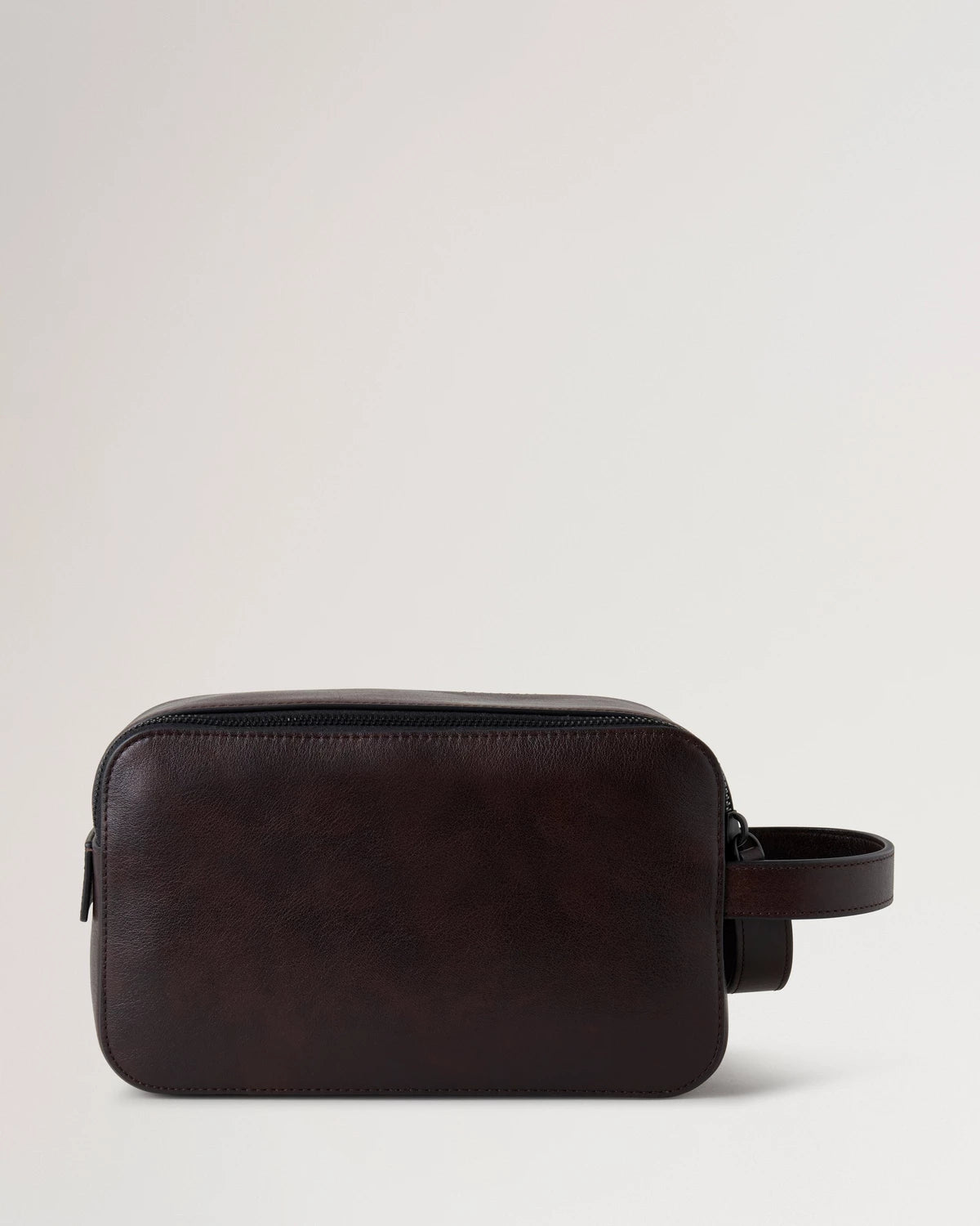 Double Zipped Wash Case, Dark Chocolate