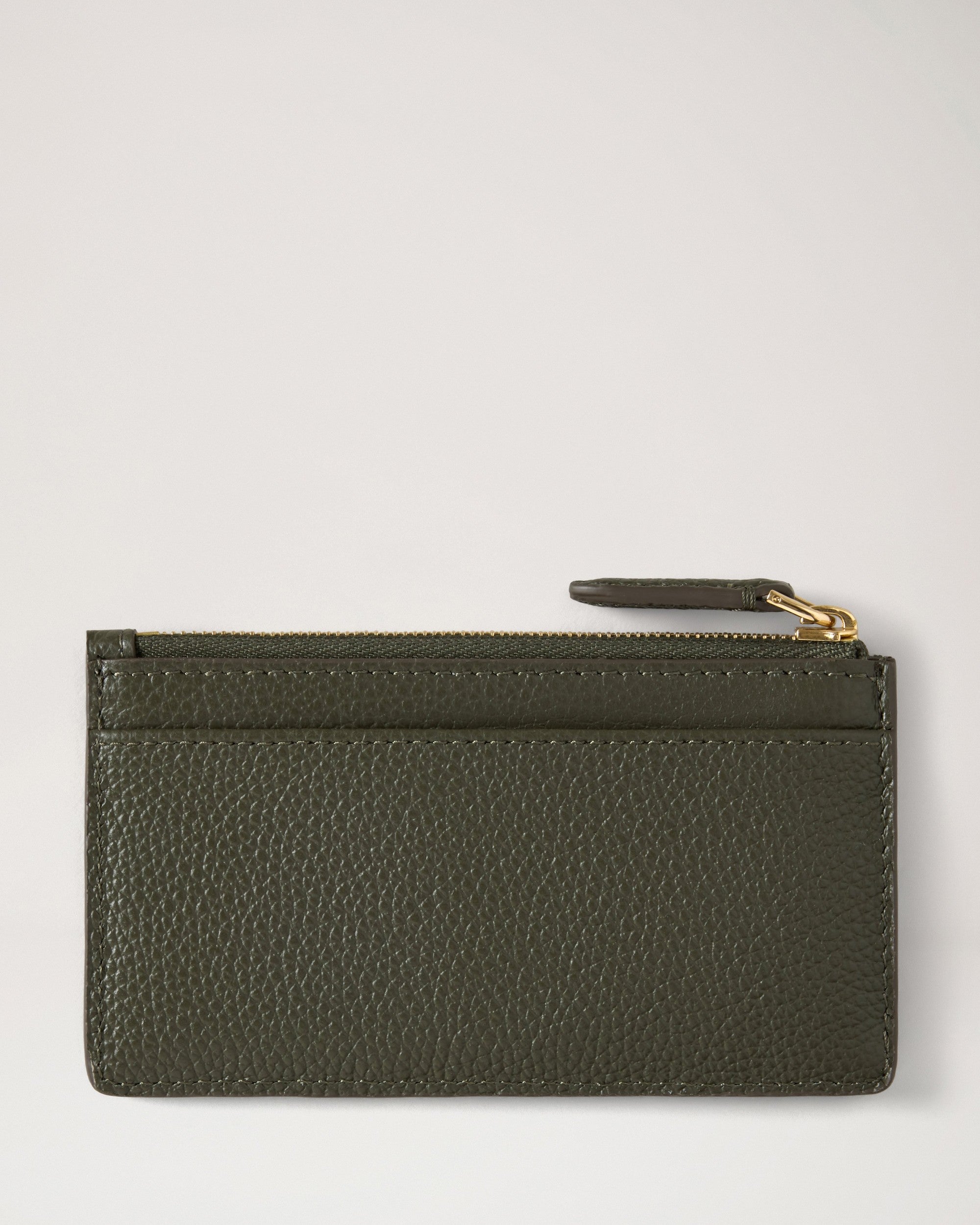 Continental lång korthållare med dragkedja, enbärsgrön