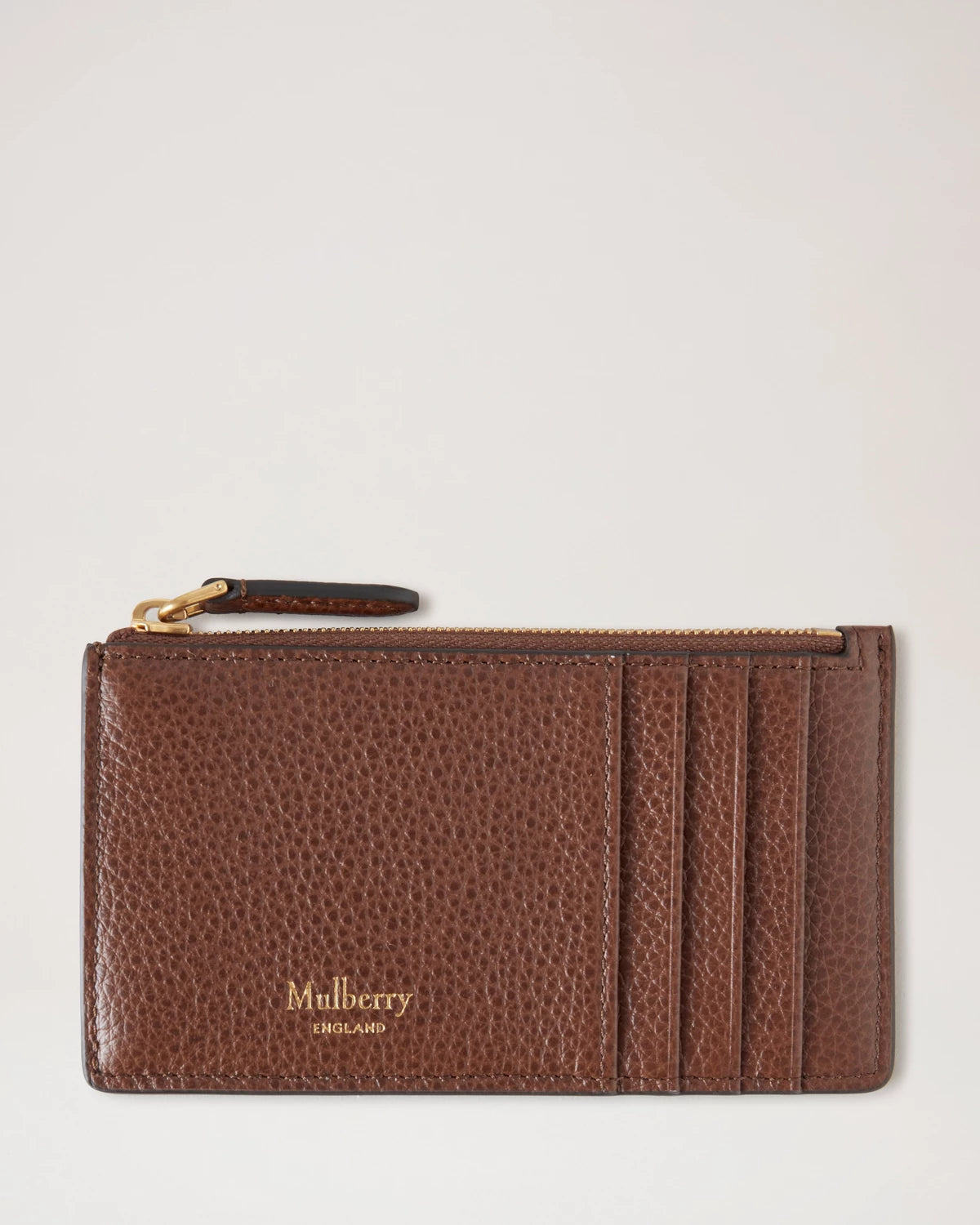 Continental Zipped Long Card Holder, Oak Two Tone