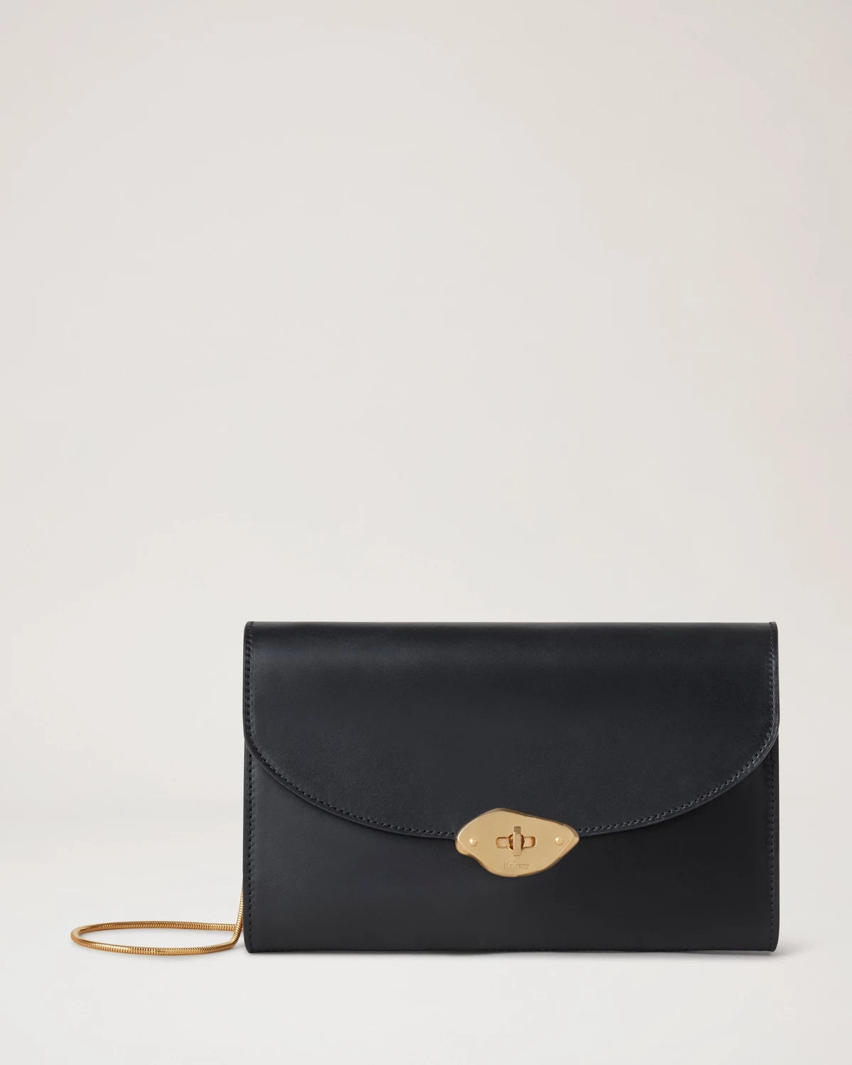 Lana Clutch High Gloss Leather, Black