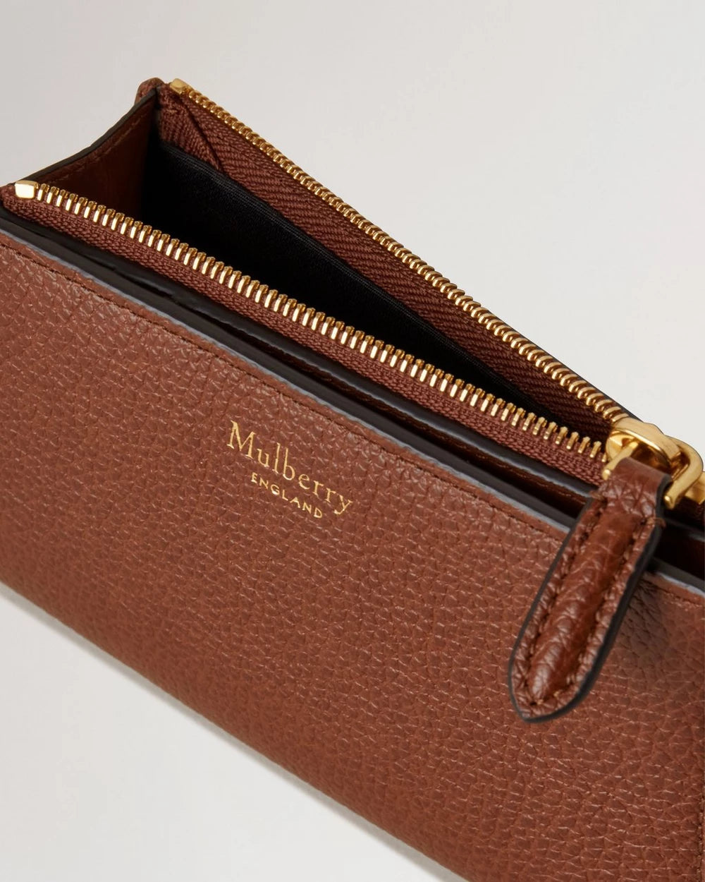 Continental Bifold Zipped Wallet, Oak