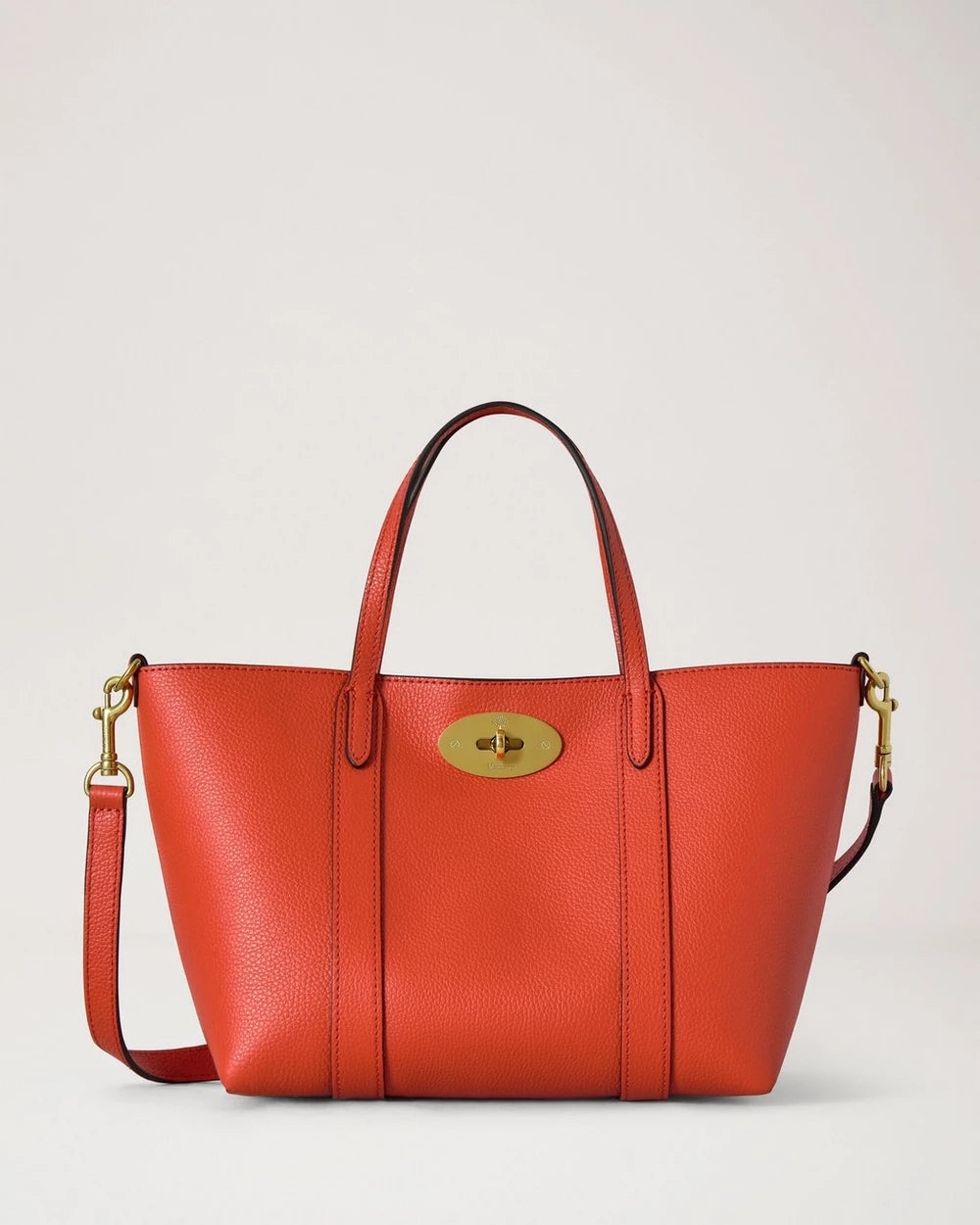 Mini Bayswater Tote, Coral Orange