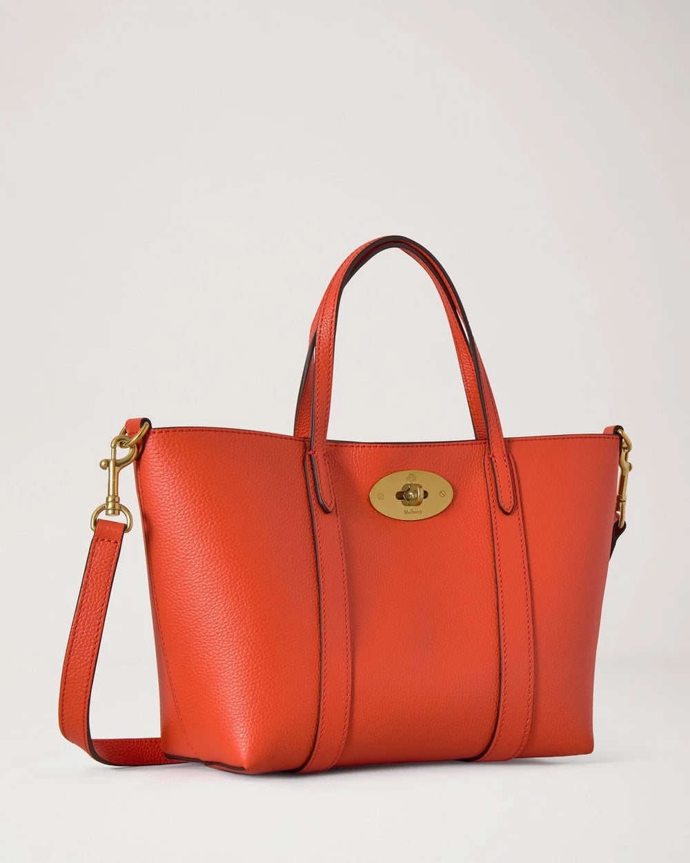 Mini Bayswater Tote, Coral Orange
