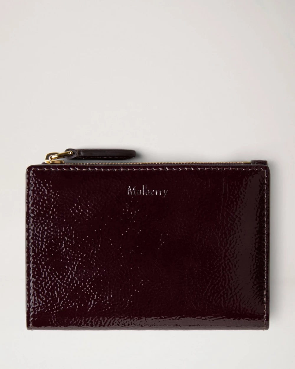 Continental Bifold Zipped Wallet, Deep Aubergine