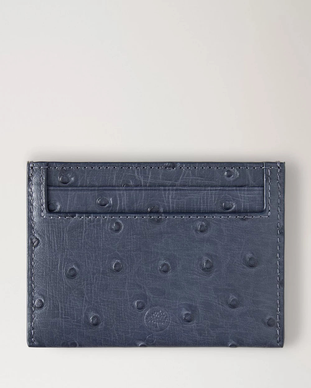 Continental Credit Card Slip Ostrich, Stormy Blue