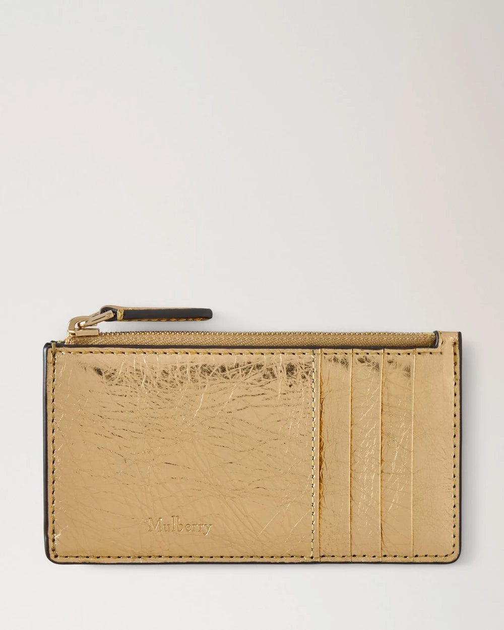 Continental Zipped Long Card Holder, Somerset Gold