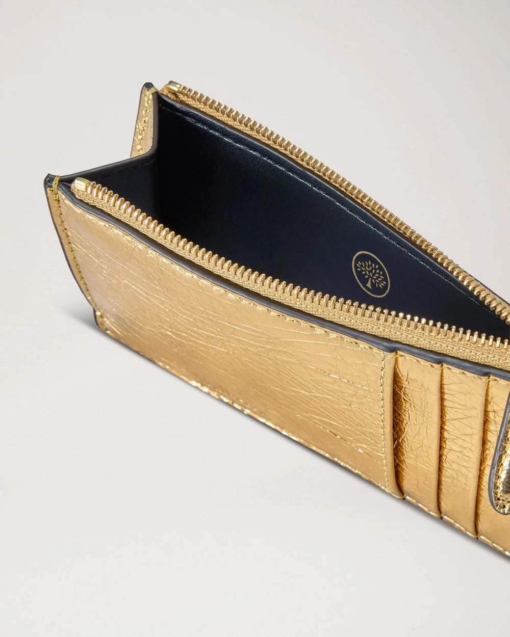 Continental Zipped Long Card Holder, Somerset Gold