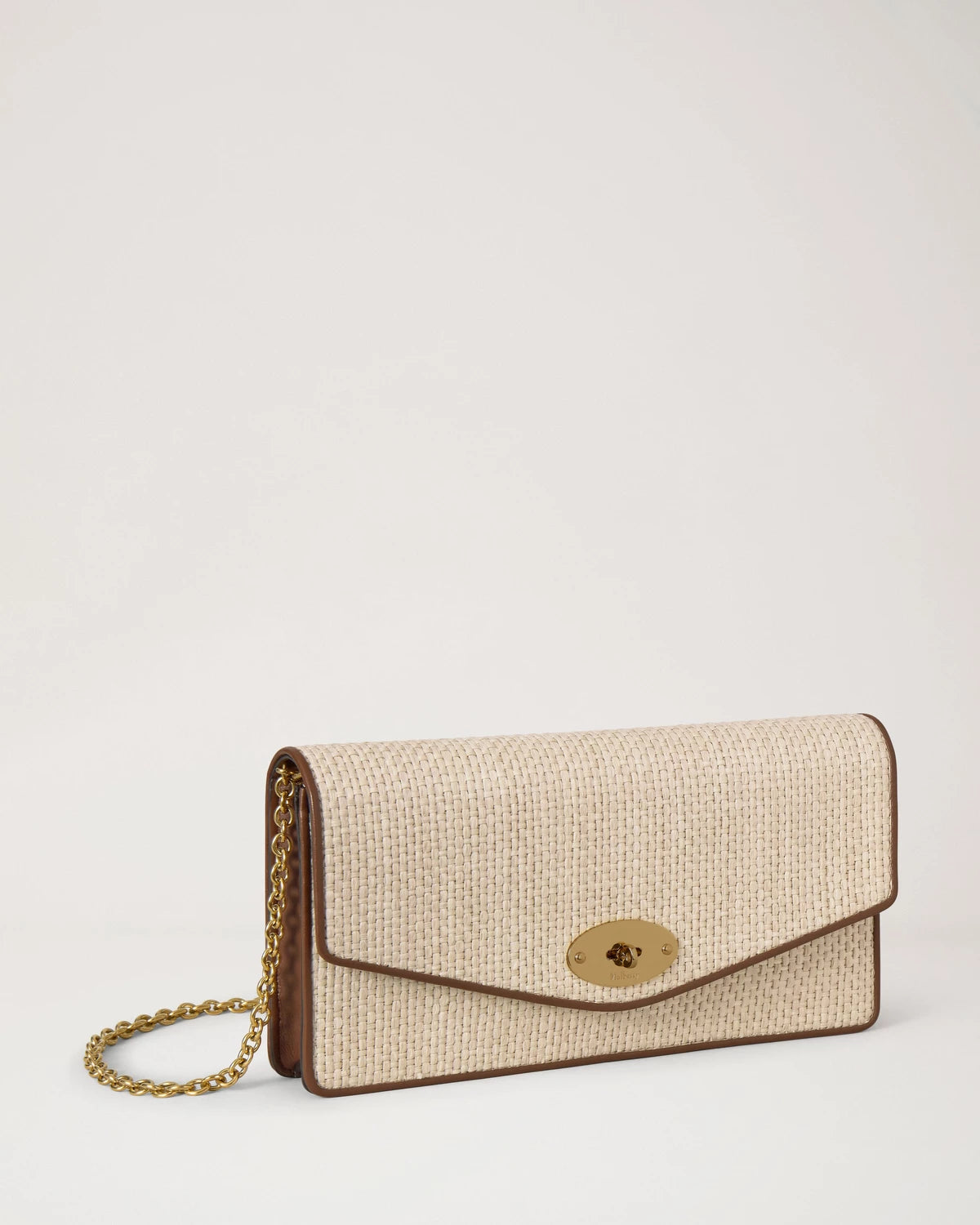 Darley Clutch, Raffia Ecrü-Bright Oak